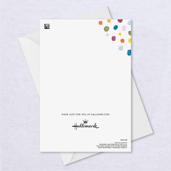 Personalized Colorful Confetti Number Milestone Card, , large image number 3
