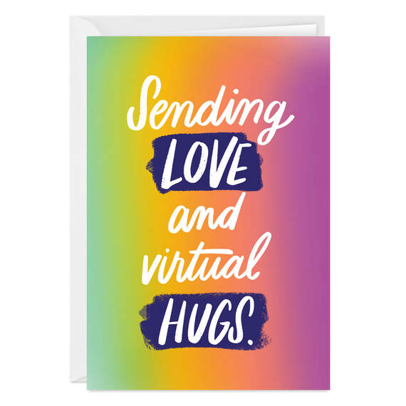 Virtual Hugs Folded Photo Card, , large image number 1