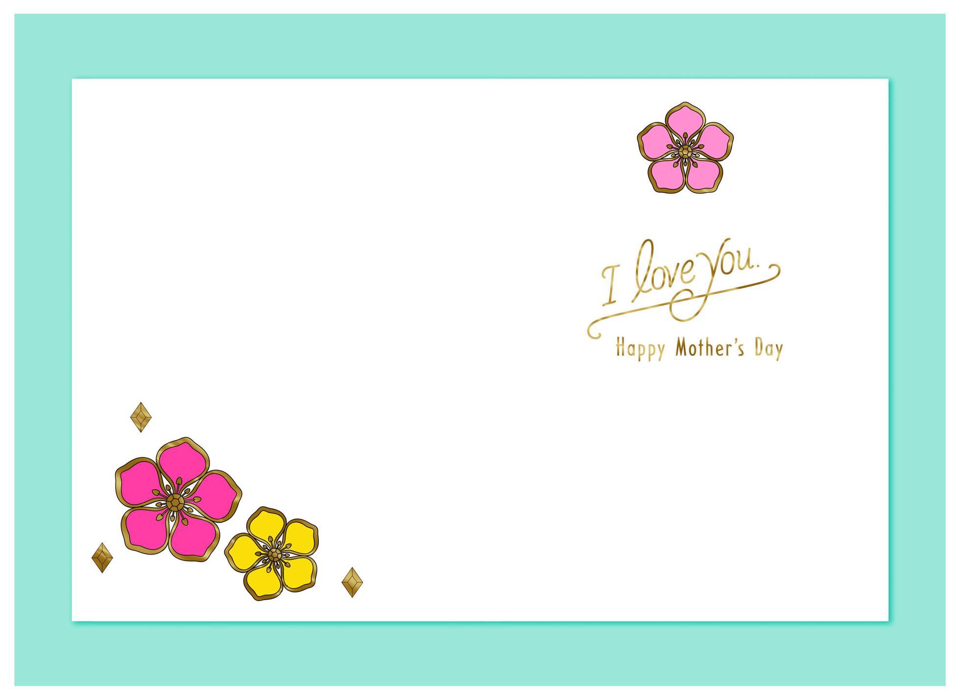 Simply Stated Blue Floral Mother's Day Card