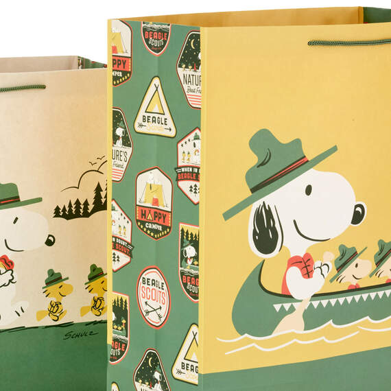 Peanuts® Beagle Scouts Snoopy and Troops 2-Pack Large and XL Gift Bags, , large image number 4