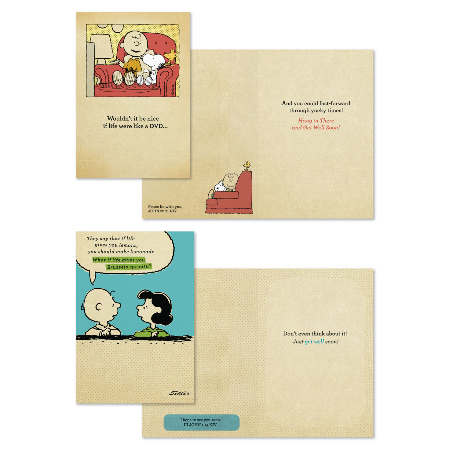Peanuts DaySpring Get Well Cards Assortment Card Front with Sentiment image number 4