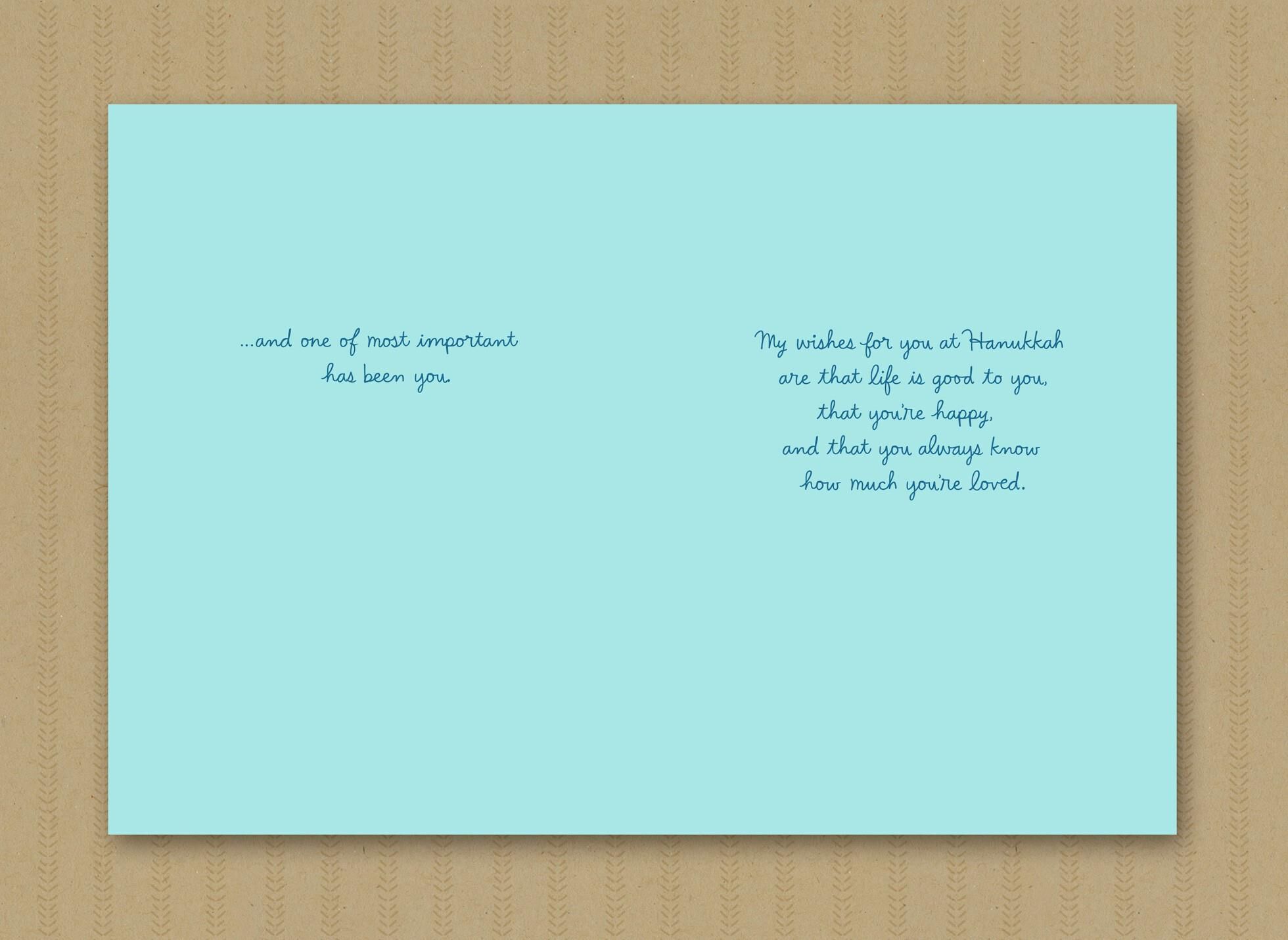 Floral Hanukkah Card for Daughter