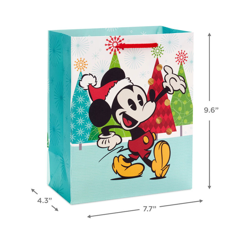 Disney Vintage Mickey Mouse Medium Christmas Gift Bag measurement image number 3