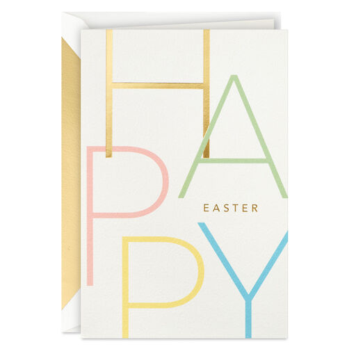 Bright and Beautiful Happy Easter Wishes Easter Card, 
