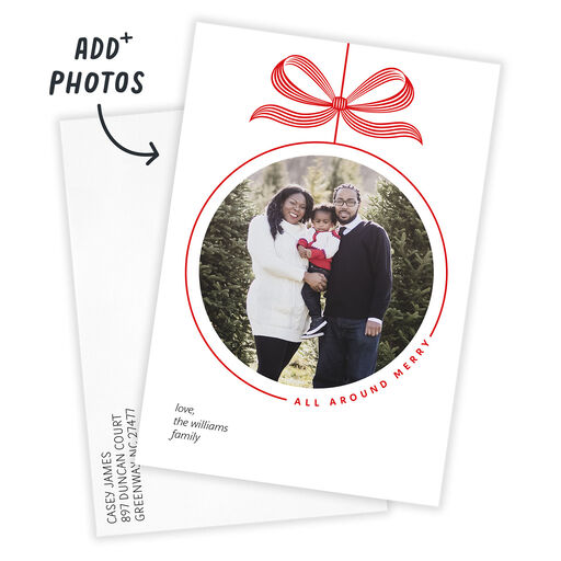 All Around Merry Flat Christmas Photo Card, 