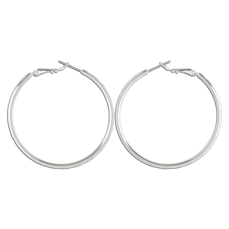 Rain Jewelry Silver Wire Hoop Earrings