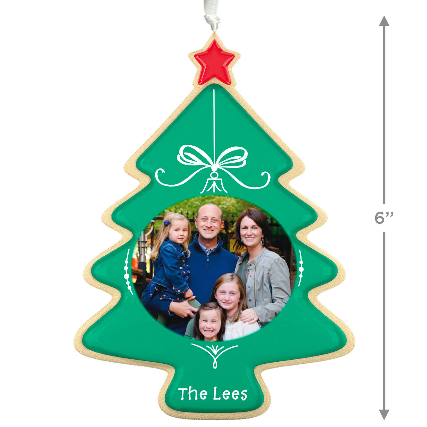 Sweet Memories Sugar Cookie Tree Personalized Ornament, Custom Oval Photo and Text, , large image number 3