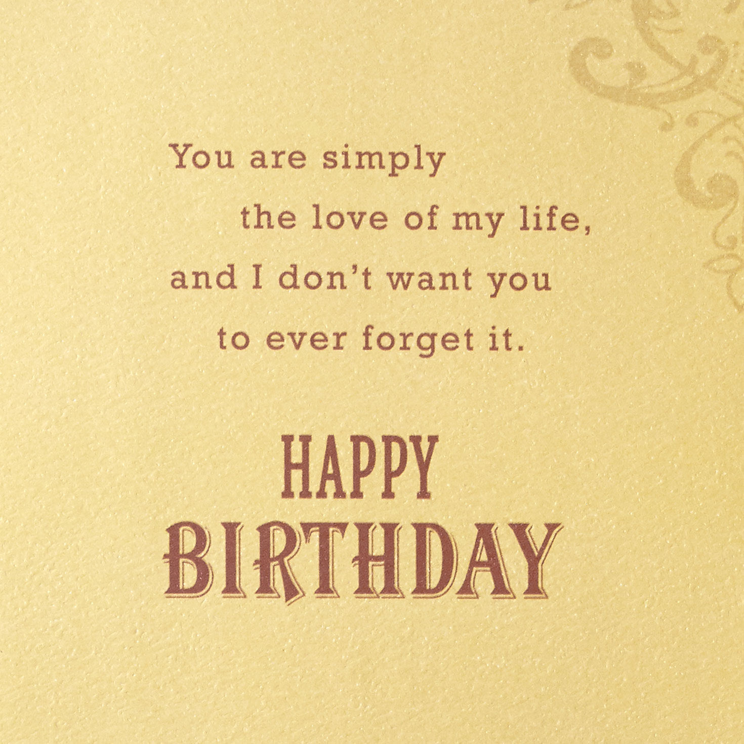 Our Love Is Once in a Lifetime Romantic Birthday Card, , large image number 3