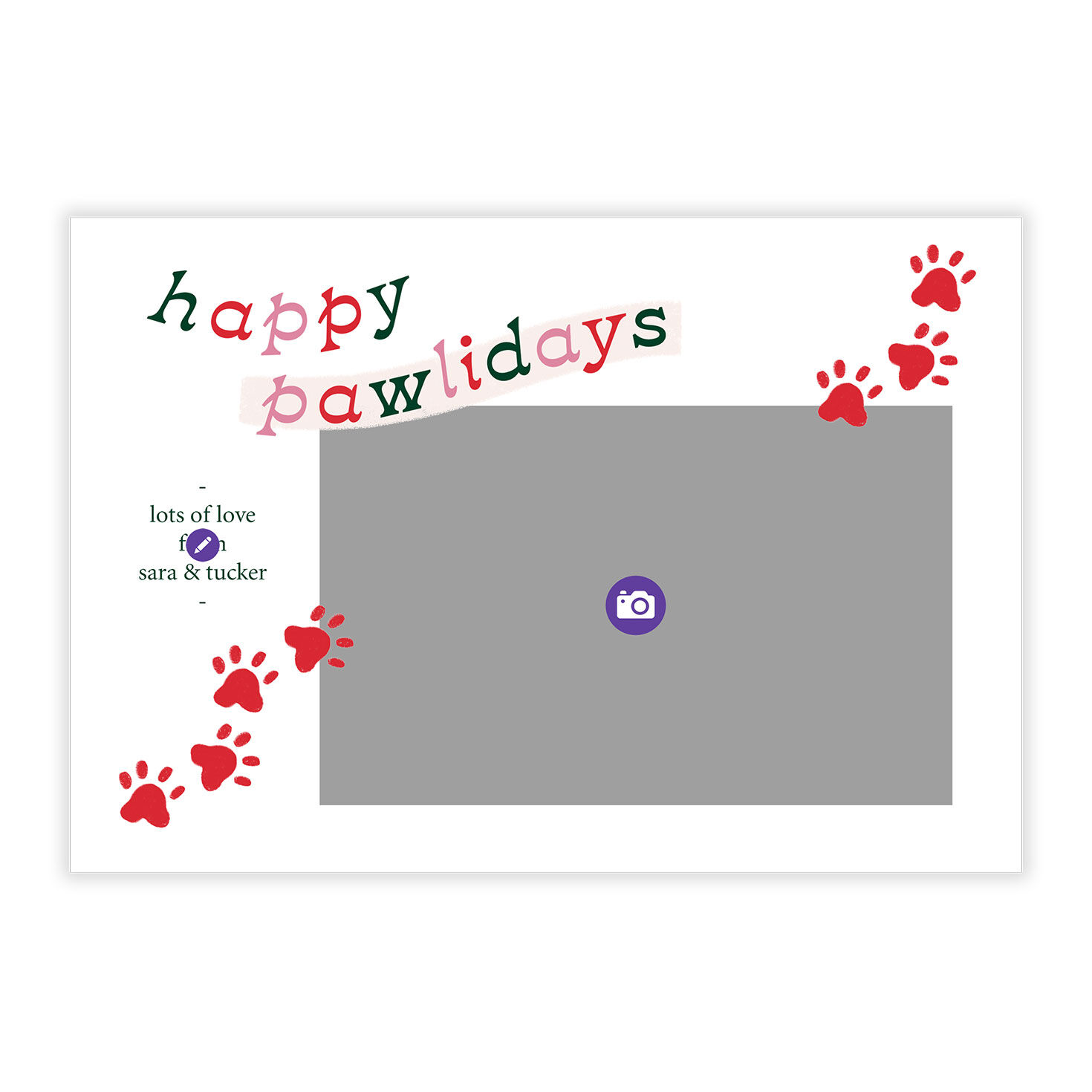 Fun Pawlidays Pet Flat Holiday Photo Card, , large image number 5