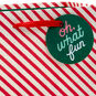 Glittery Peppermint Stripes Small Christmas Gift Bag Handle Detail image number 4