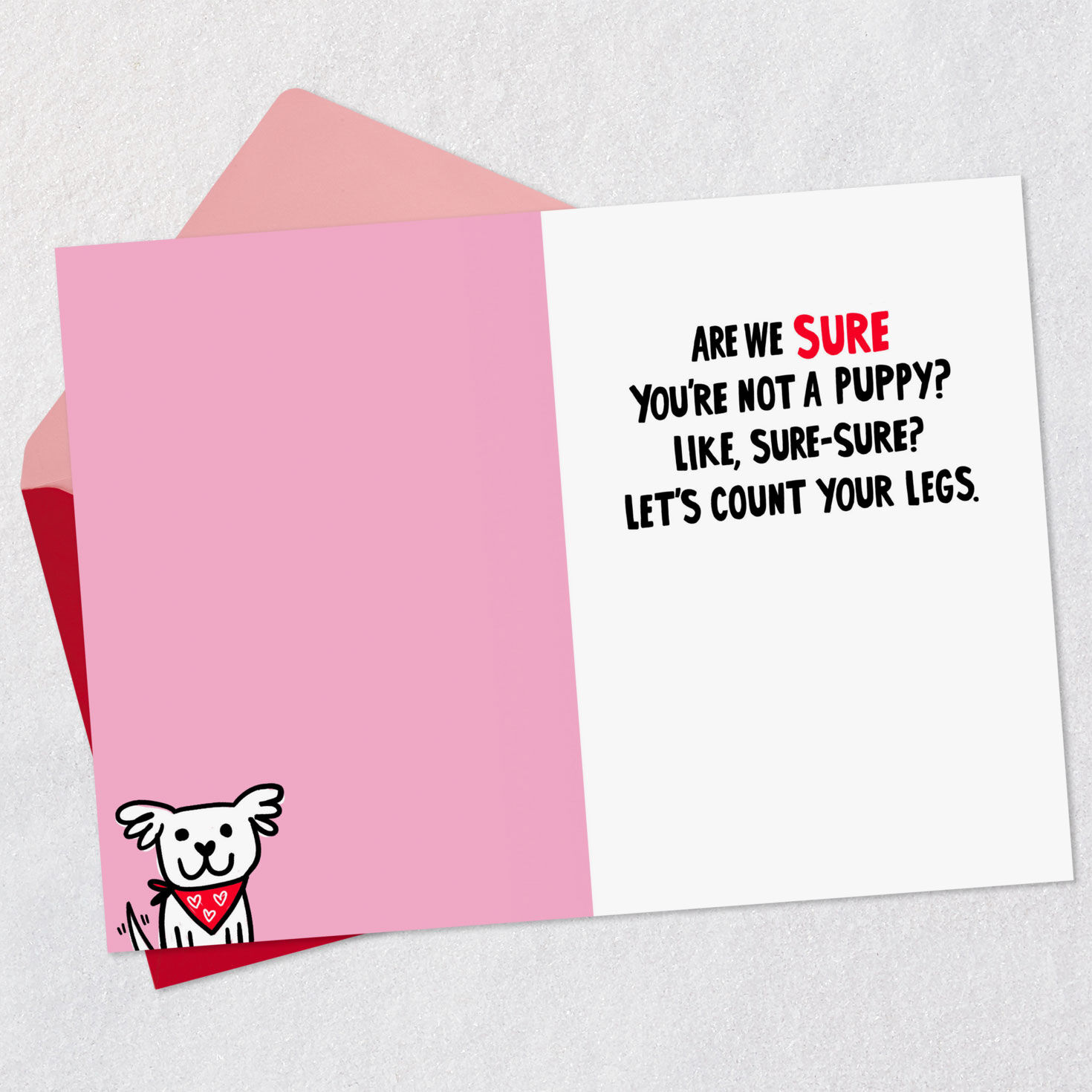 Loved and Adored Lettering Funny Valentine's Day Card  image number 3