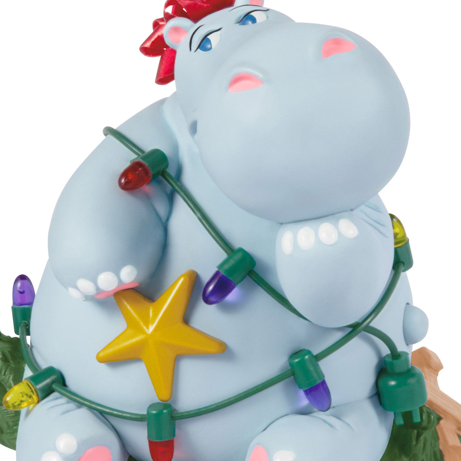 Hippo on Christmas Tree Keepsake Ornament closeup view image number 5