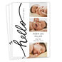 Hello Little One Black and White Birth Announcement, , large image number 1