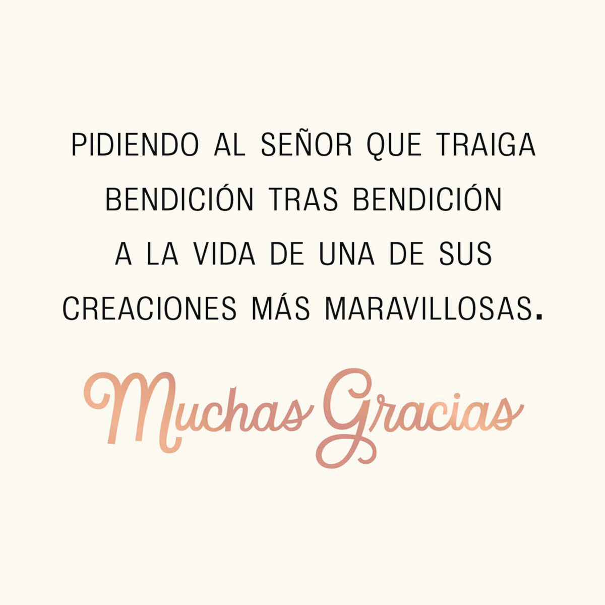 Sincere Appreciation SpanishLanguage Religious Thank You Card