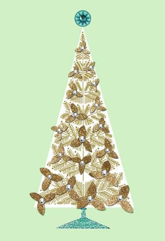 Sparkling Tree Christmas Card