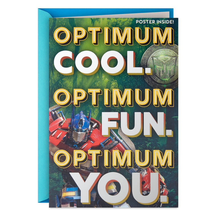 Transformers: Rise of the Beasts™  Birthday Card With Removable Poster