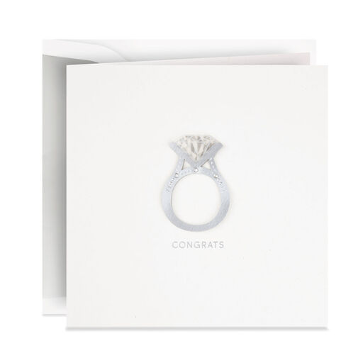 Diamond Ring Engagement Congratulations Card, 