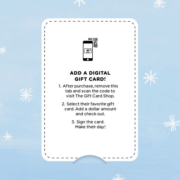 Ice-Skating Scene Gift Card Greeting Holiday Card goft card instruction image number 6