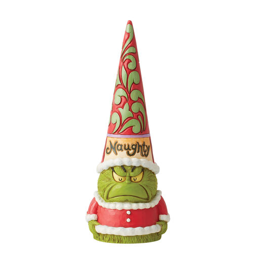 Jim Shore Dr. Seuss Naughty/Nice Grinch Gnome Figurine, 8.19", 