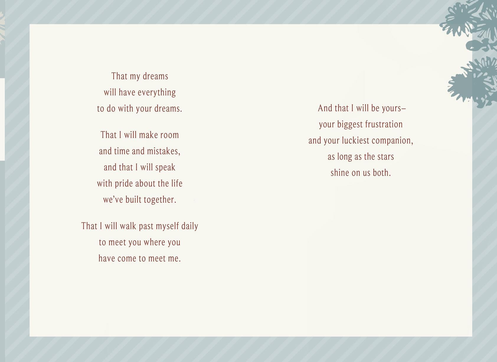 I Will Be Yours Wedding Card