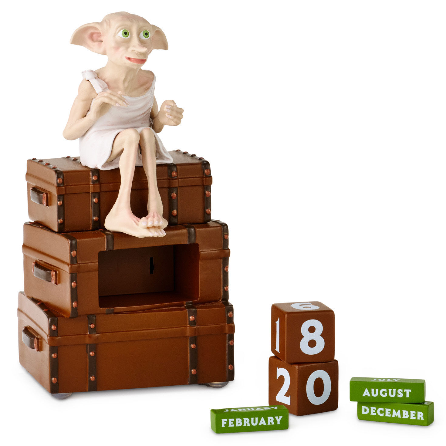 Harry Potter Dobby on Suitcases Perpetual Calendar front with pieces beside image number 3