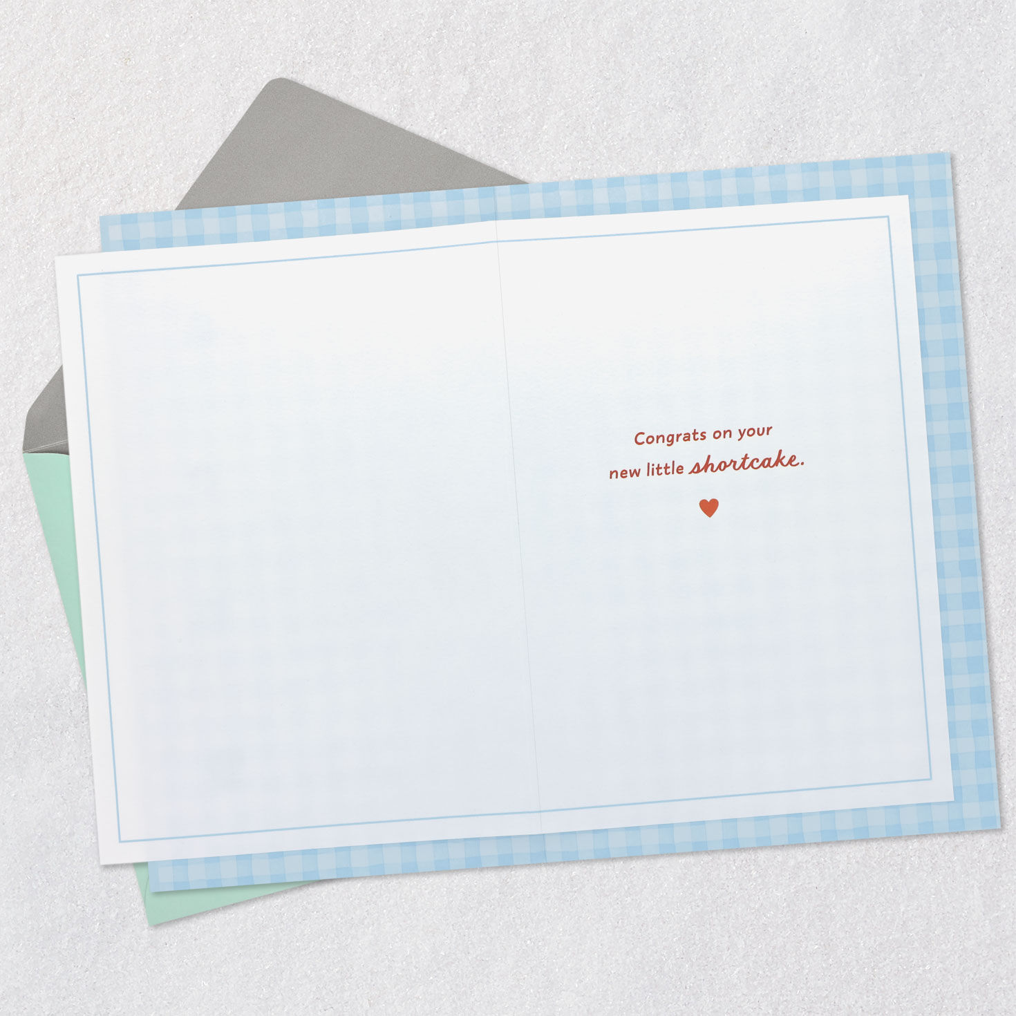 Berry Sweet Strawberries New Baby Card Open card with envelope image number 3