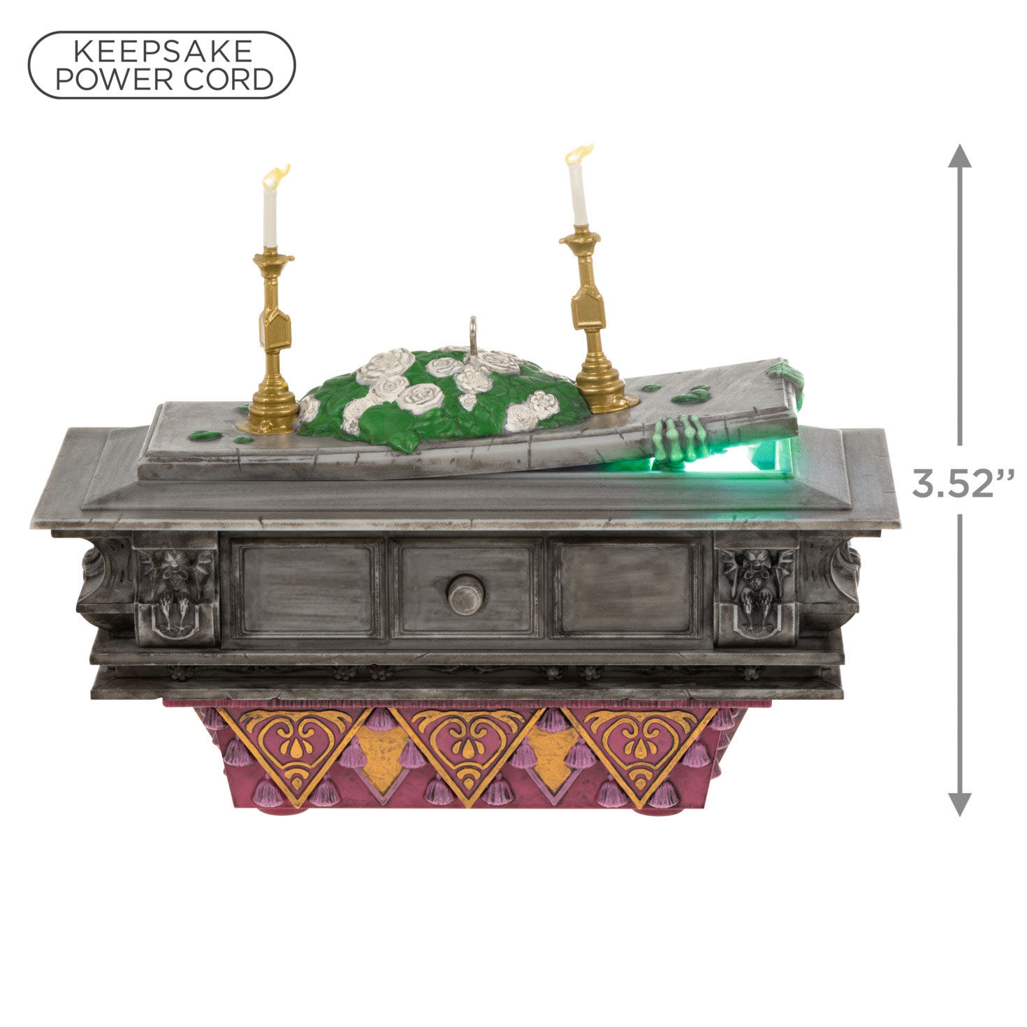 Haunted Mansion Coffin Keepsake Ornament measurement image number 4