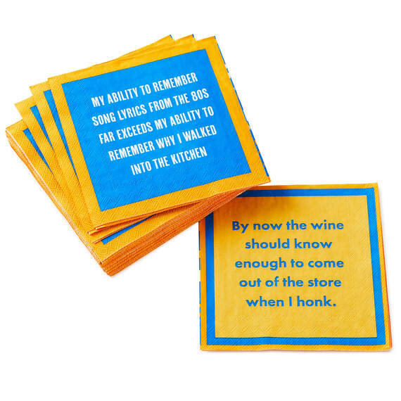 Drinks on Me Song Lyrics Funny Party Napkins, Pack of 20, , large image number 1
