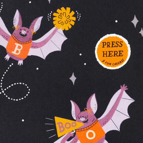 Bat Cheerleaders Halloween Card, , large image number 4