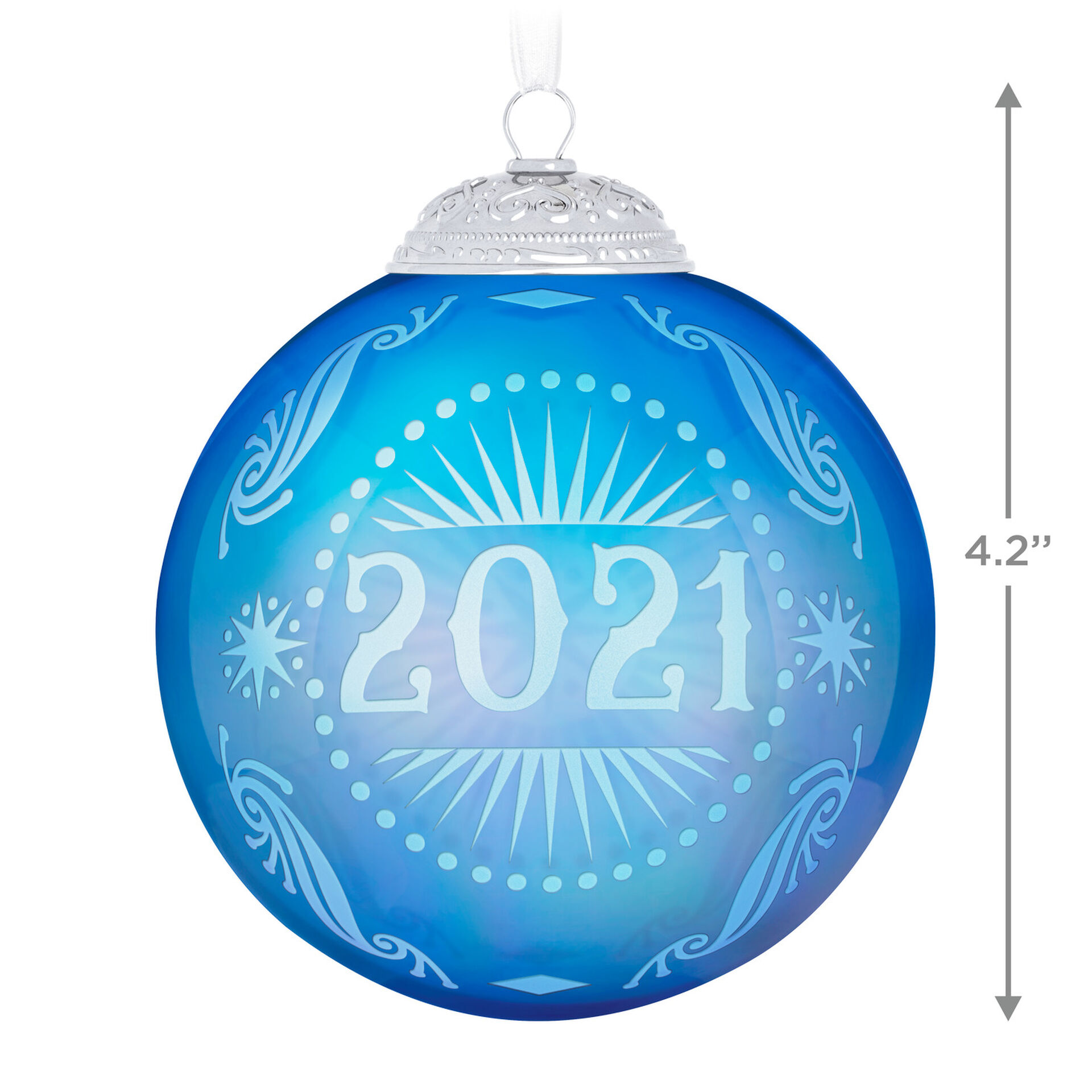21 Christmas Commemorative Glass Ball Ornament Keepsake Ornaments Hallmark