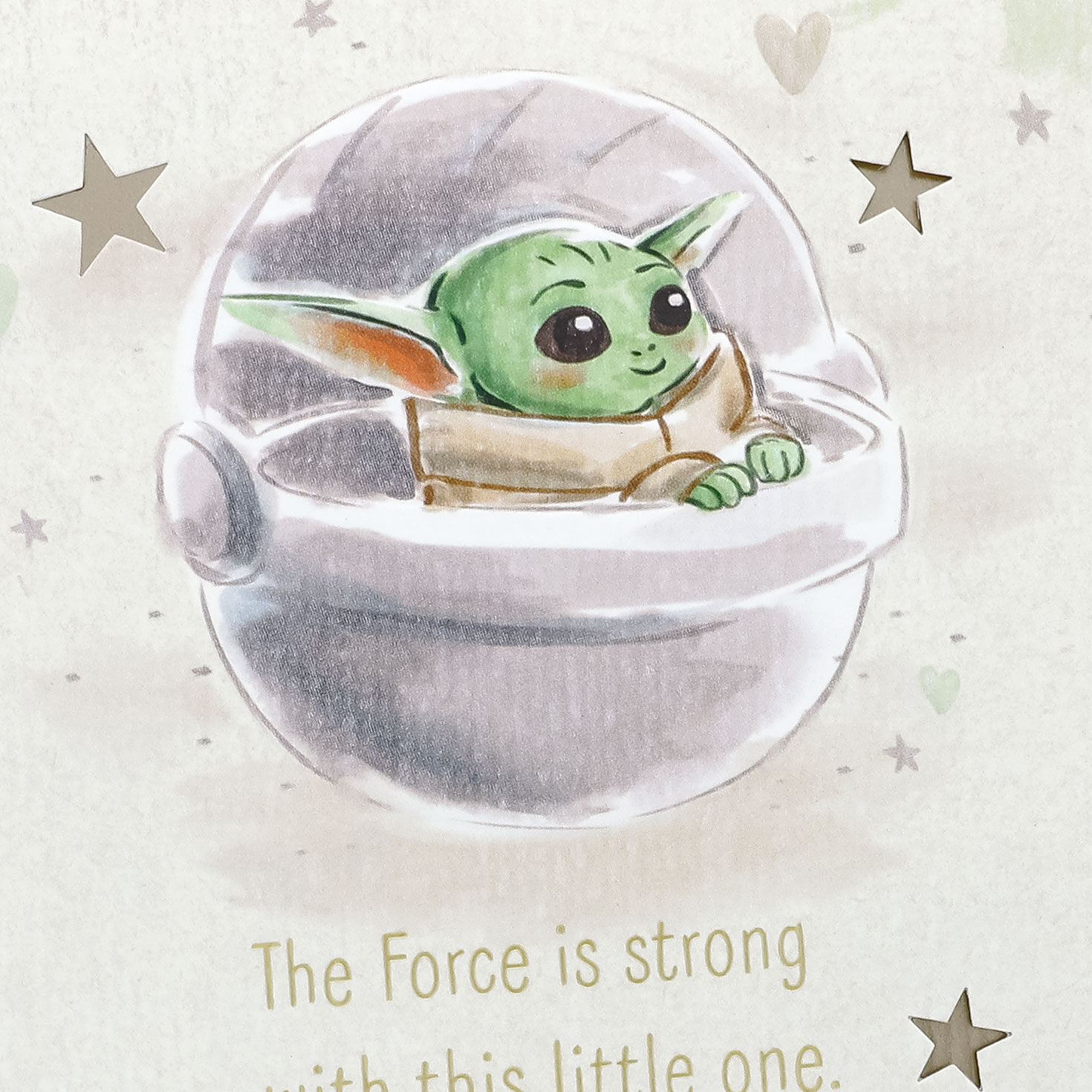 Star Wars Mandalorian Grogu New Baby Card Card Front Detail image number 4