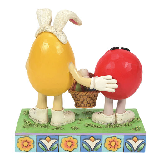 Jim Shore M&M's Red and Yellow Characters Egg Hunt Figurine, 6.2", 