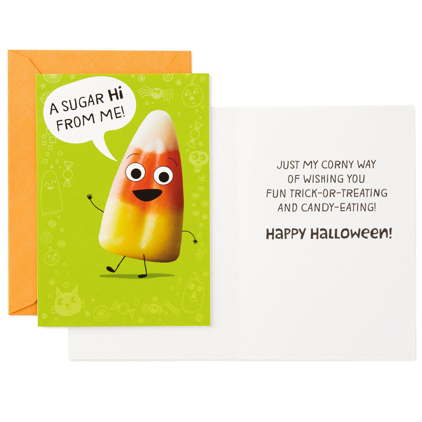 Candy Corn and Costumes Halloween Card Assortment Card Front with Sentiment image number 2