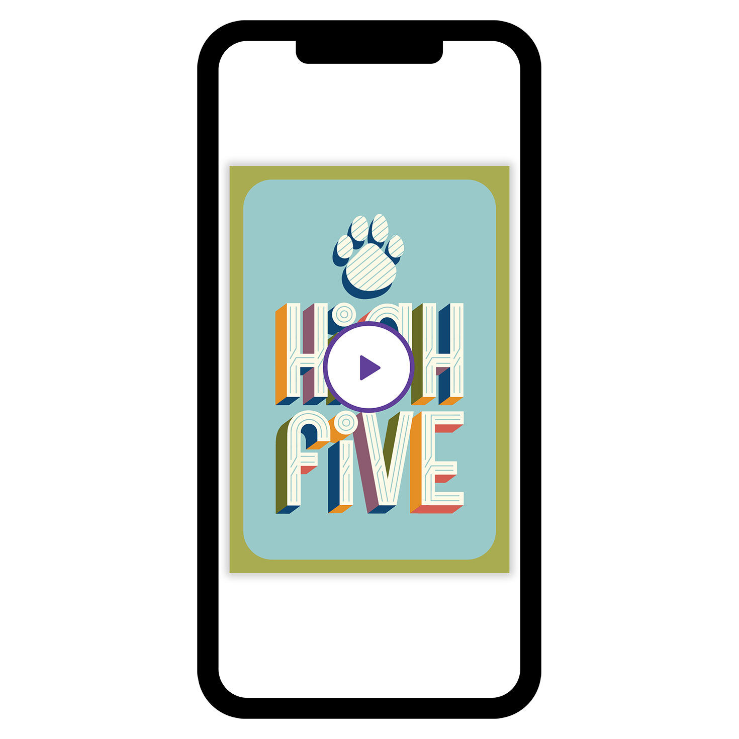 High Five Pet Pawprint eCard