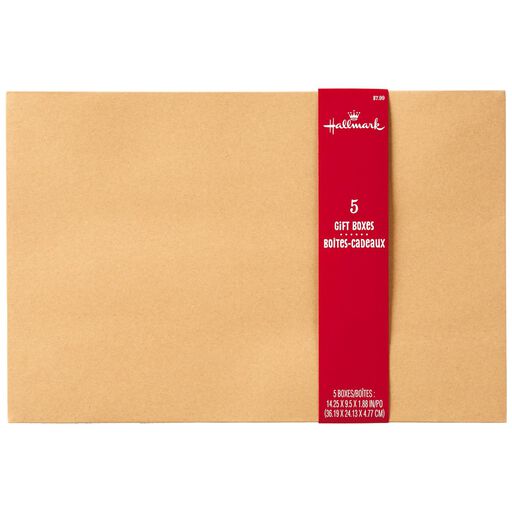 Kraft Shirt Gift Boxes, Pack of 5, 