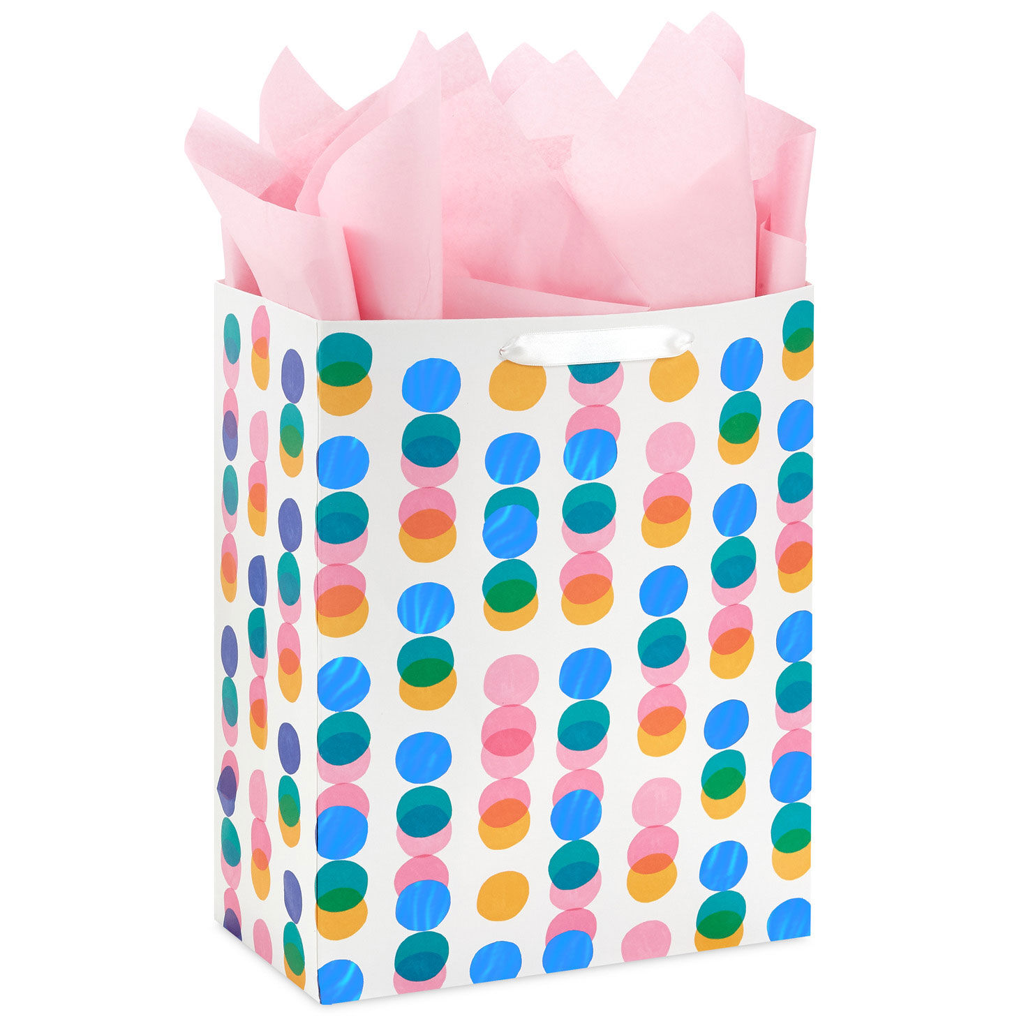 13" Falling Rows of Dots Large Gift Bag With Tissue Paper for only USD 6.99 | Hallmark