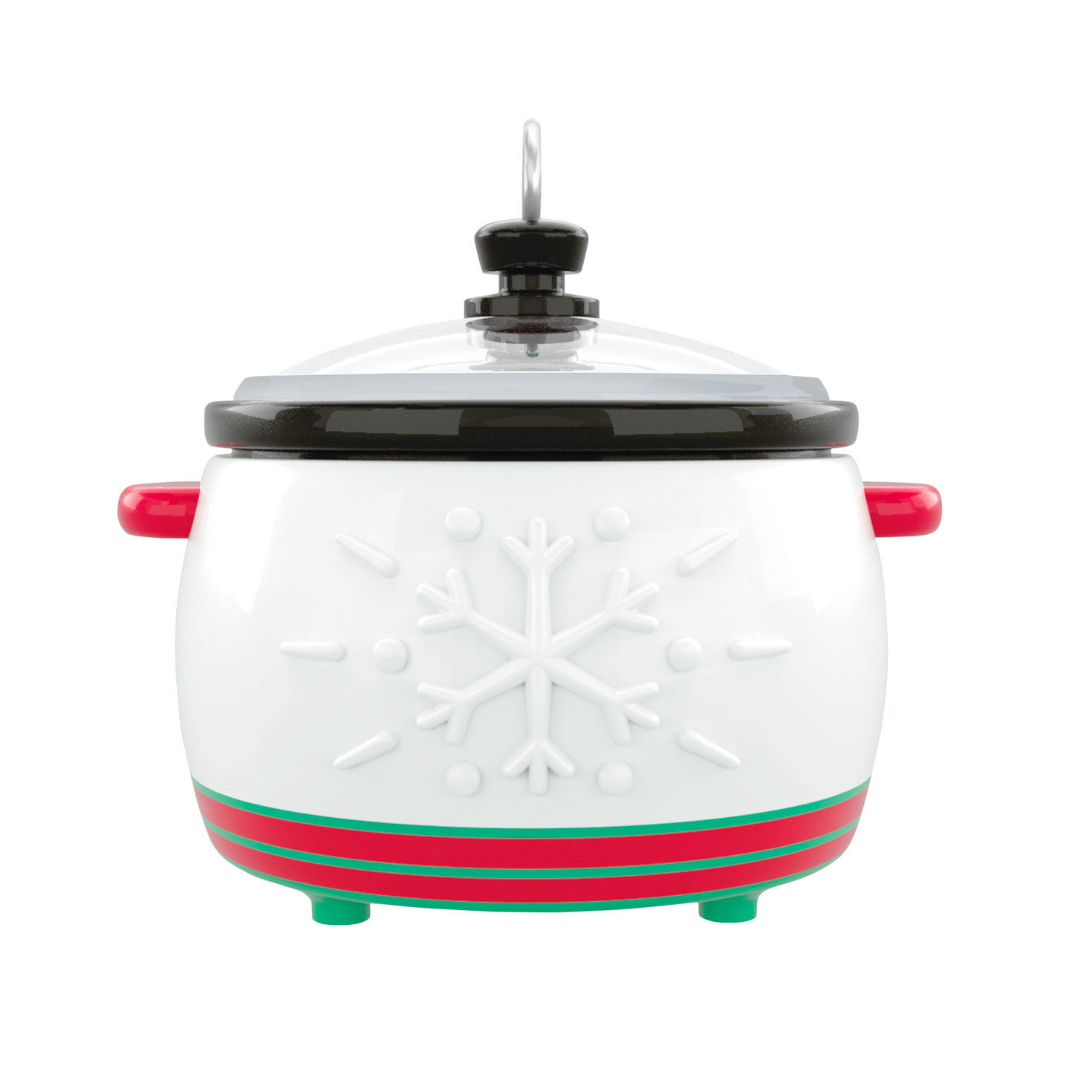 Snowman Crock Pot Keepsake Ornament Back image number 6
