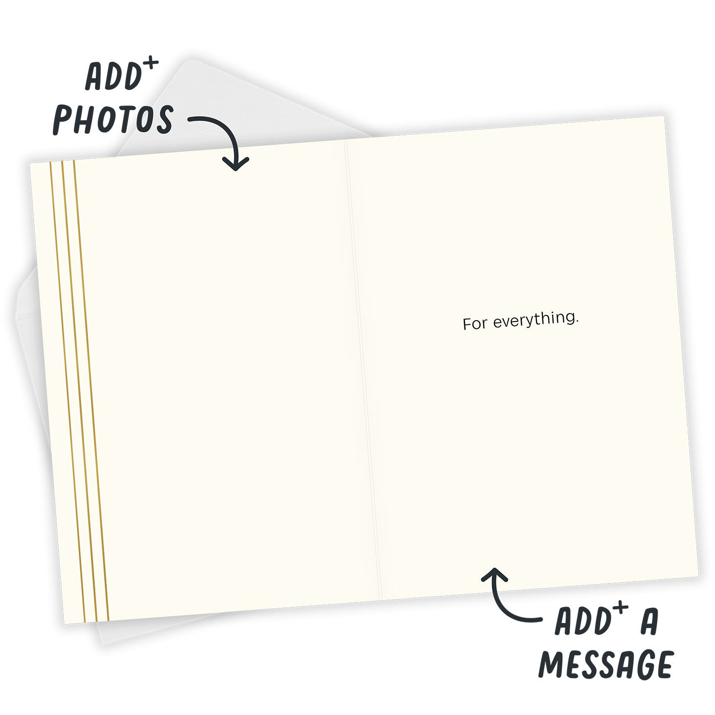 Modern Gold and Gray Custom Thank-You Card, , large image number 3