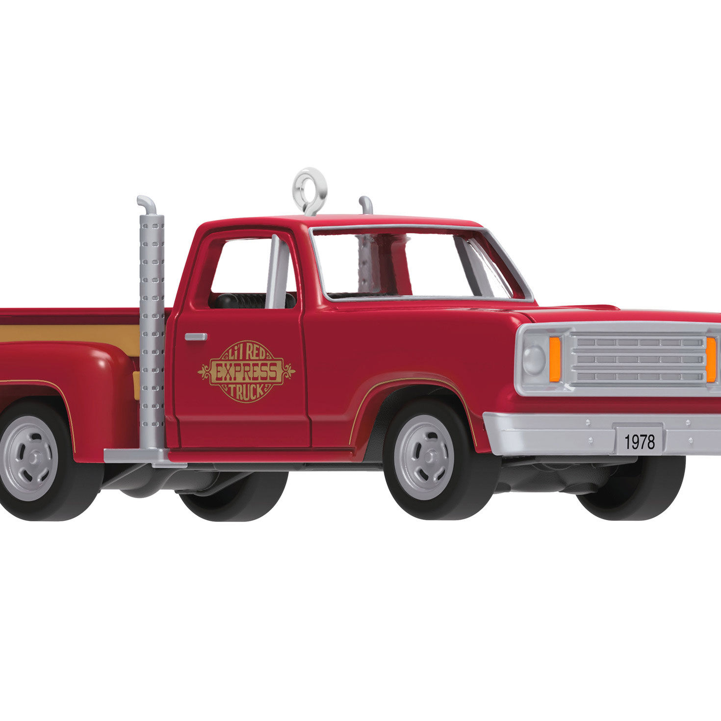 Red Dodge Truck Keepsake Ornament closeup view image number 5
