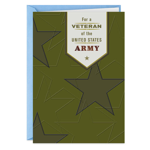 U.S. Army Thank You for Your Service Veterans Day Card, 
