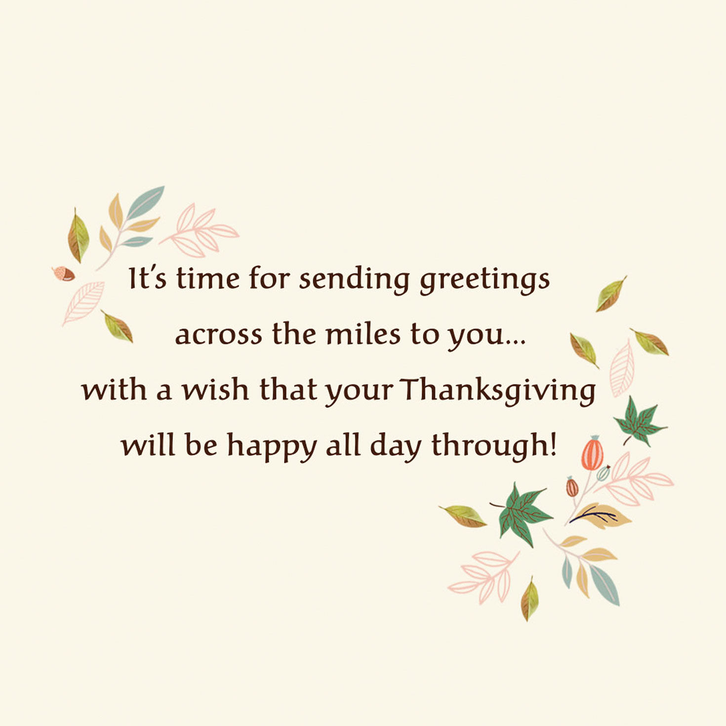Fall Botanical Border Thanksgiving Card Sentiment image number 2