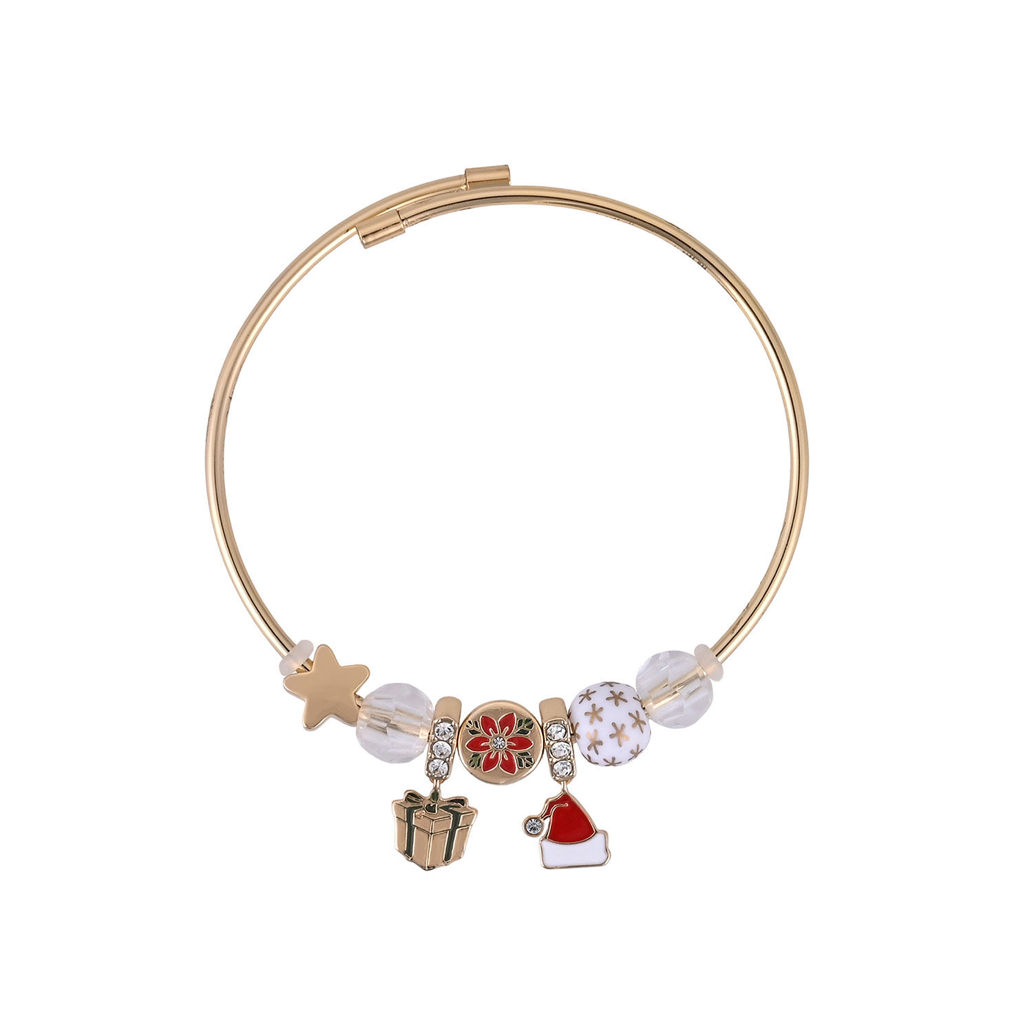 Christmas Charm Bangle Bracelet