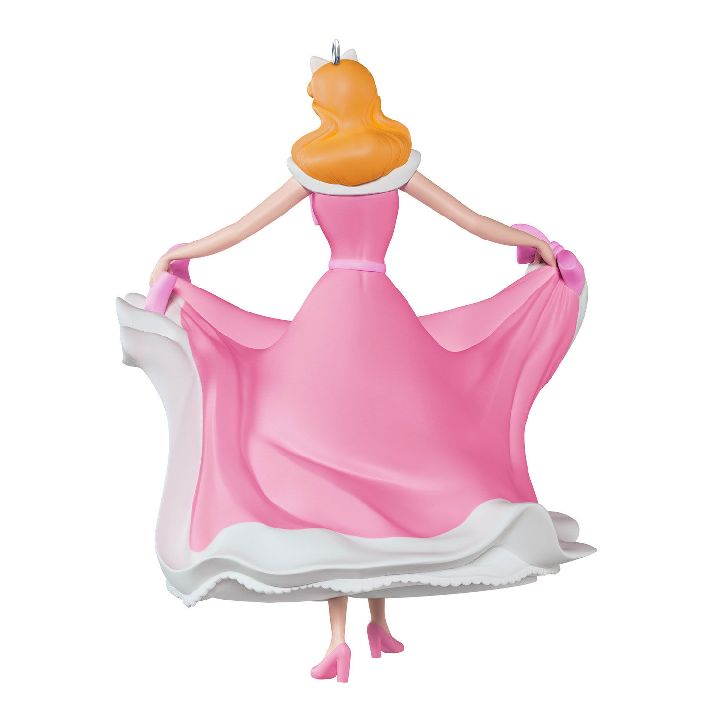 Cinderella in Pink Dress Keepsake Ornament back image number 6