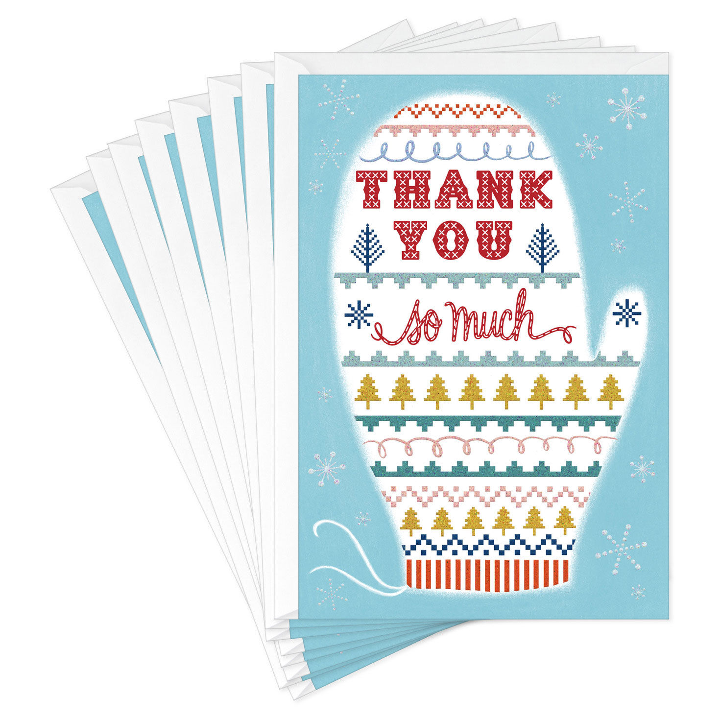 Cozy Mitten Christmas Thank You Cards, Pack of 6