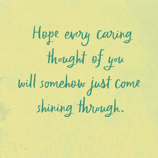 Caring Thoughts Shining Through Thinking of You Card, 