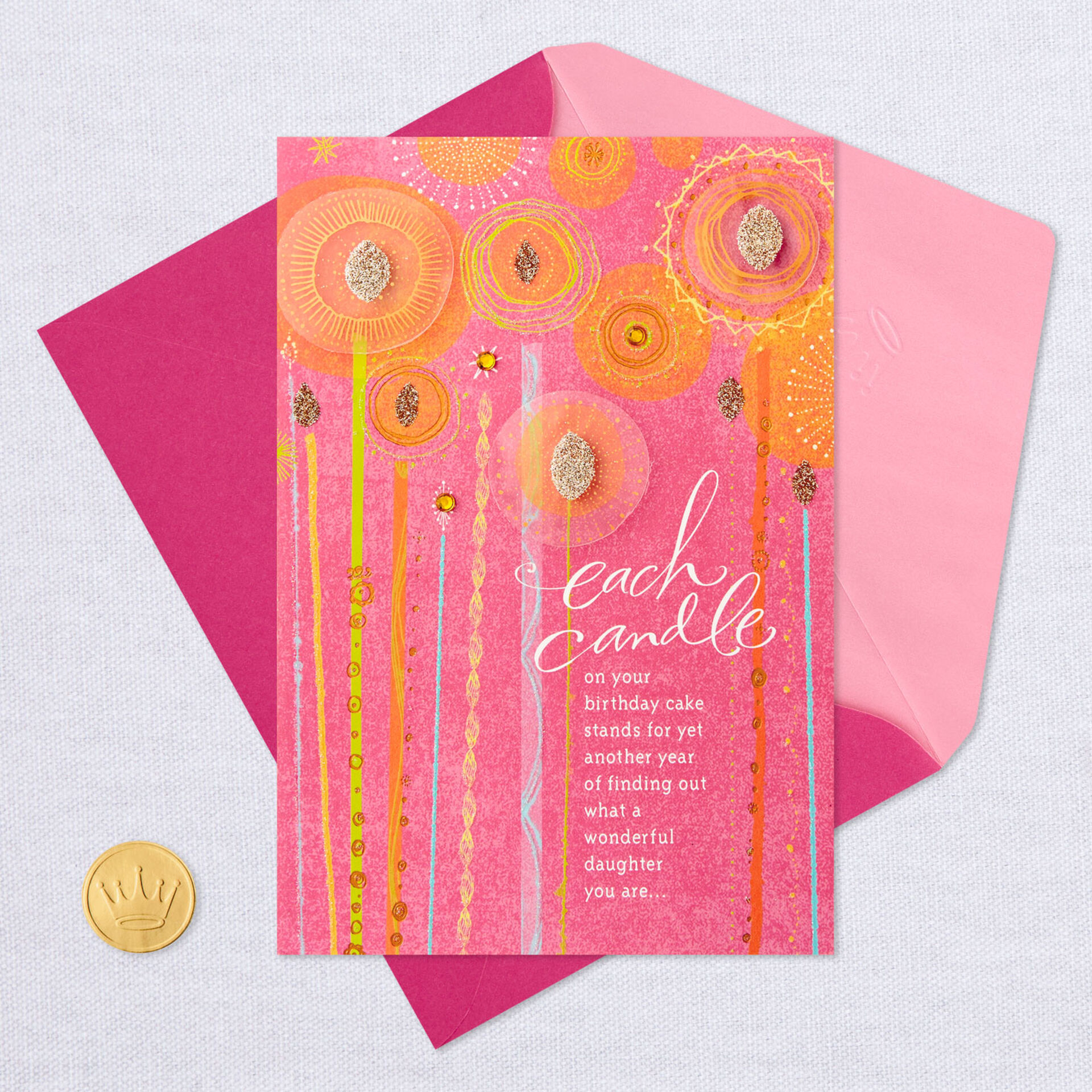 Candles on Your Cake Birthday Card for Daughter - Greeting Cards - Hallmark