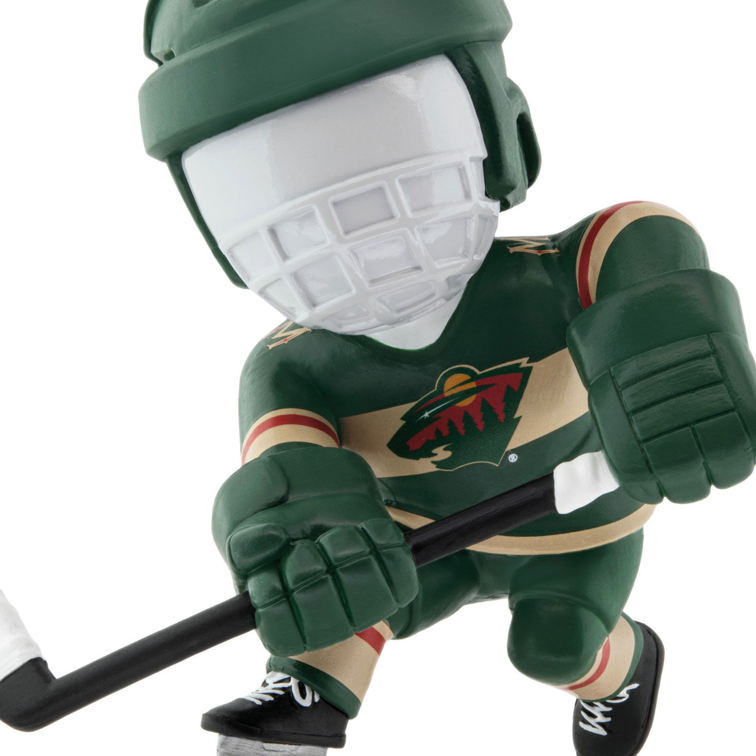 Minnesota Wild Hockey Player Christmas Ornament closeup view image number 5