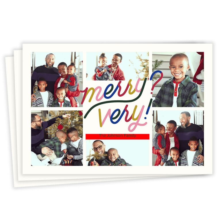 Very Merry Flat Christmas Photo Card
