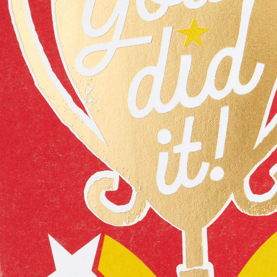 You Did It Trophy Congratulations Card, , large image number 4