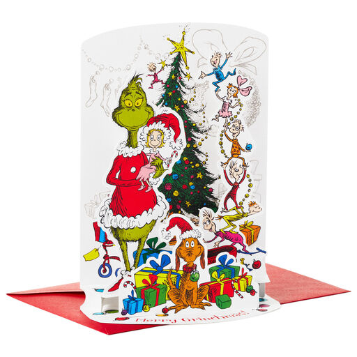 Dr. Seuss's How the Grinch Stole Christmas 3D Pop-Up Boxed Christmas Cards, Pack of 8, 